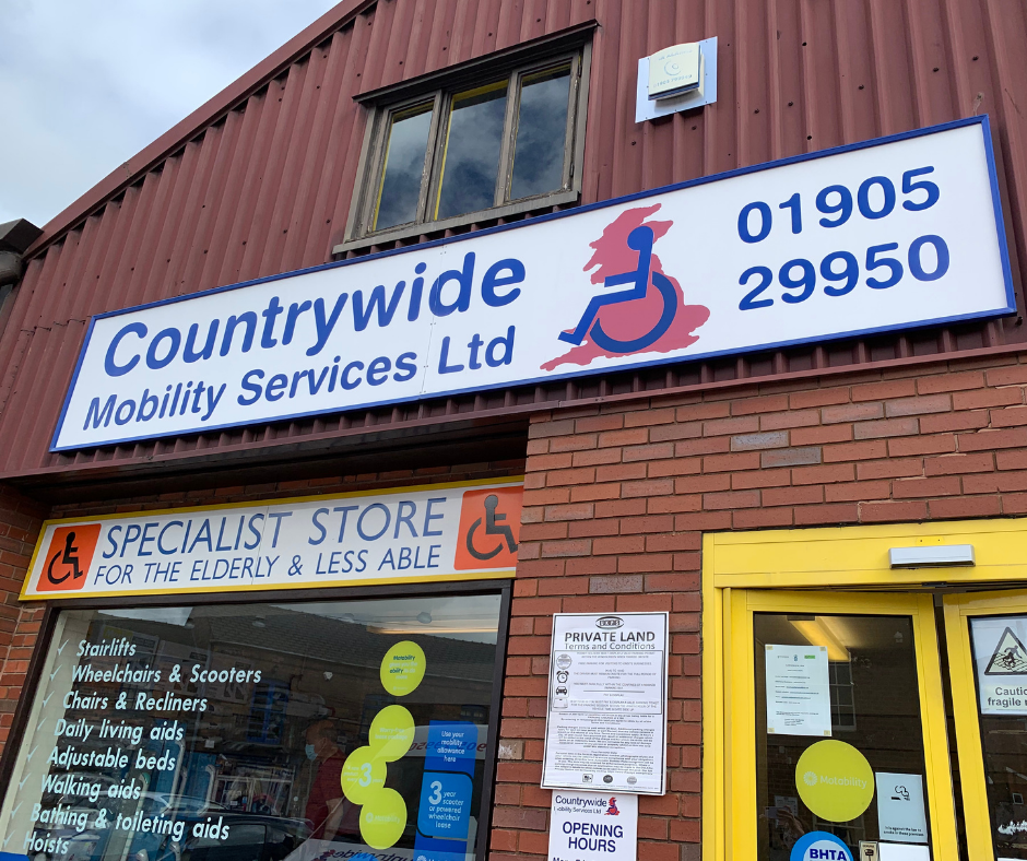 The shop front of Countrywide Mobility Services